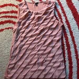 Diagonal ruffle sleeveless top